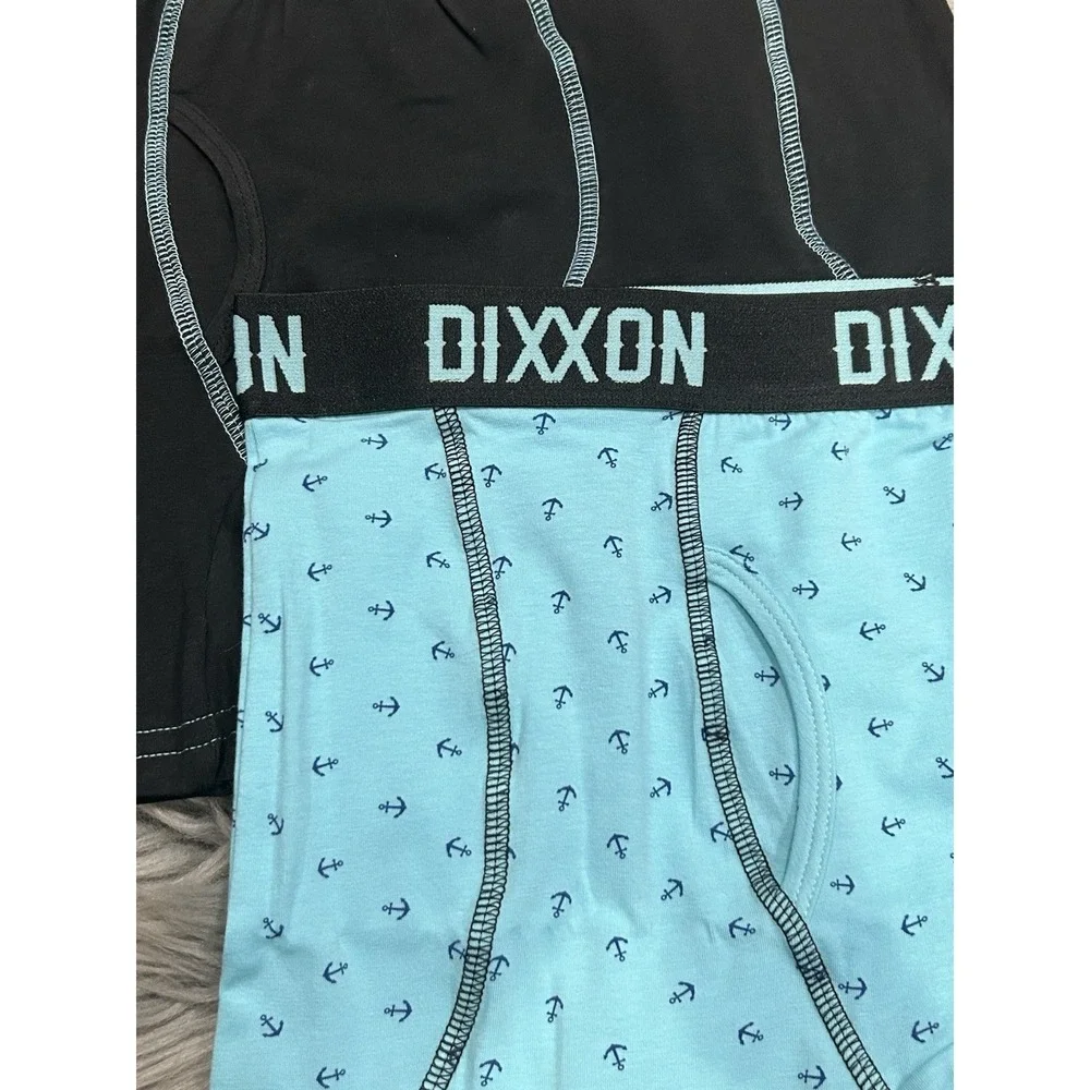 Dixxon Flannel Co Men's XL Premium Boxer Briefs Black &‎ Blue Anchors 2 Pairs